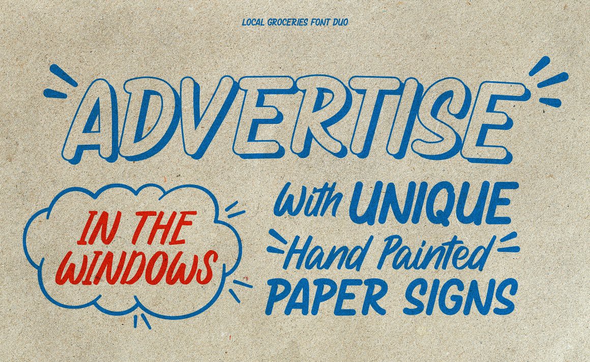 英文字体:70年代美式复古杂货店手绘牛皮纸质LOGO品牌包装英文字体 Local-Groceries 设计素材 第2张-素材湾丨精选海外优质设计素材资源 英文字体:70年代美式复古杂货店手绘牛皮纸质LOGO品牌包装英文字体 Local-Groceries 设计素材 sucaiwan.com