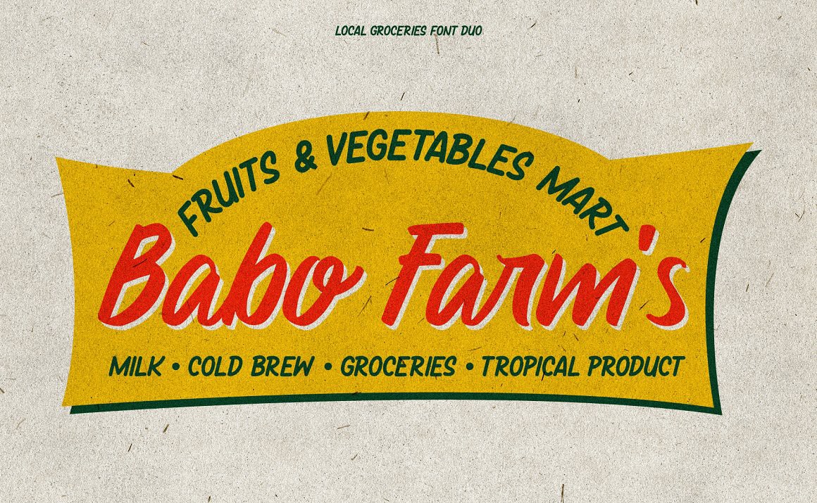 英文字体:70年代美式复古杂货店手绘牛皮纸质LOGO品牌包装英文字体 Local-Groceries 设计素材 第6张-素材湾丨精选海外优质设计素材资源 英文字体:70年代美式复古杂货店手绘牛皮纸质LOGO品牌包装英文字体 Local-Groceries 设计素材 sucaiwan.com