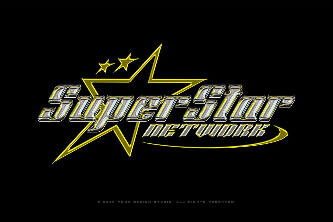 Hyperpix 复古主义Y2K设计金属镀铬效果标志文本PSD图层样式PS样机模板 Y2K Chrome Logo and Text Effect Vol 08 插件预设 第1张-素材湾丨精选海外优质设计素材资源 Hyperpix 复古主义Y2K设计金属镀铬效果标志文本PSD图层样式PS样机模板 Y2K Chrome Logo and Text Effect Vol 08 插件预设 sucaiwan.com