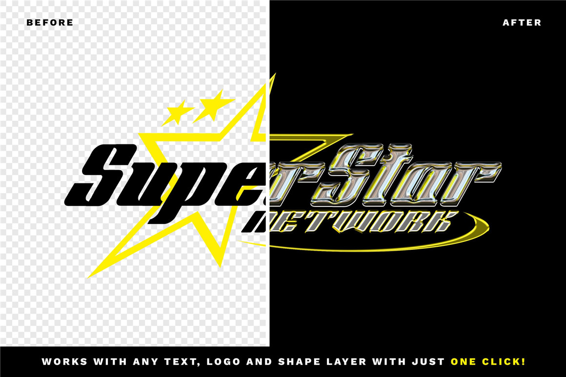 Hyperpix 复古主义Y2K设计金属镀铬效果标志文本PSD图层样式PS样机模板 Y2K Chrome Logo and Text Effect Vol 08 插件预设 第2张-素材湾丨精选海外优质设计素材资源 Hyperpix 复古主义Y2K设计金属镀铬效果标志文本PSD图层样式PS样机模板 Y2K Chrome Logo and Text Effect Vol 08 插件预设 sucaiwan.com