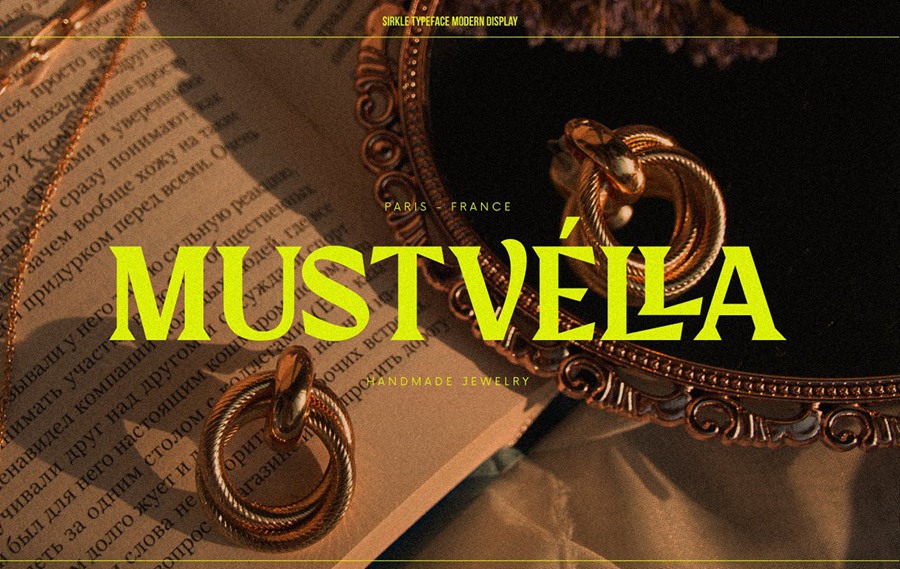 优雅复古海报包装标识设计衬线英文字体 Sirkle – Semi Serif Display 设计素材 sucaiwan.com