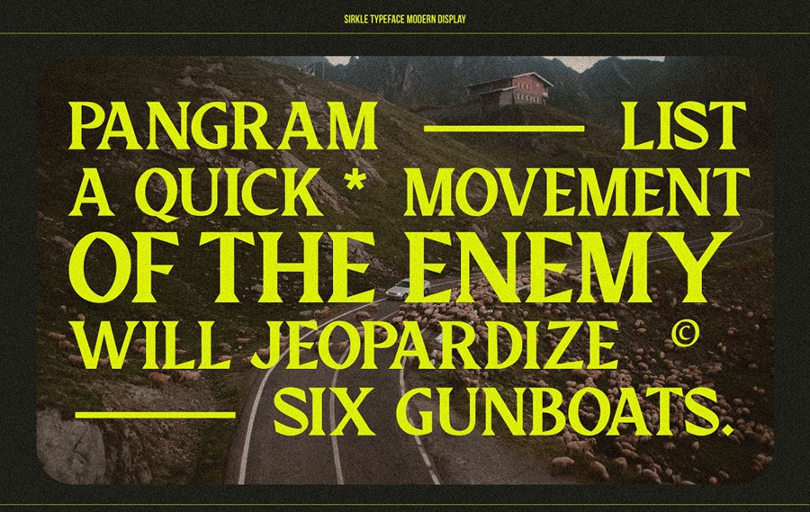 优雅复古海报包装标识设计衬线英文字体 Sirkle – Semi Serif Display 设计素材 sucaiwan.com