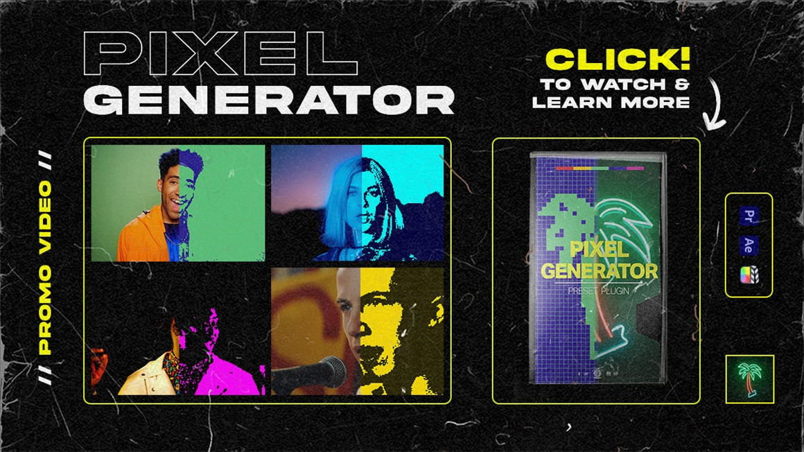 AE/PR/PCPX预设-17款复古半调8位彩色像素马赛克视频预设素材RETRO PIXEL GENERATOR 插件预设 第8张-素材湾丨精选海外优质设计素材资源 AE/PR/PCPX预设-17款复古半调8位彩色像素马赛克视频预设素材RETRO PIXEL GENERATOR 插件预设 sucaiwan.com