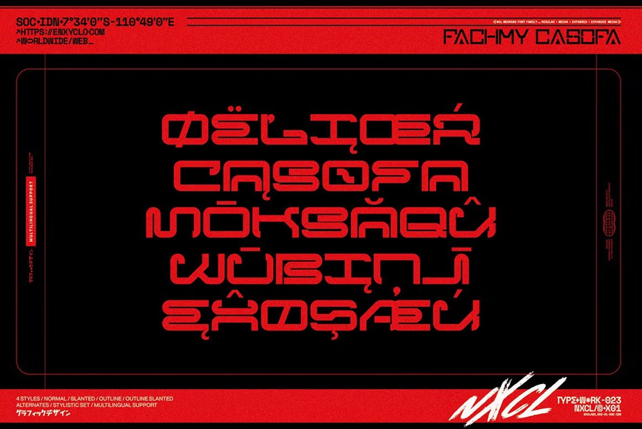 未来科幻赛博朋克海报街头服饰徽标设计y2k装饰英文字体安装包 NCL Megrabs Font Family – Industrial Brutalism 设计素材 第10张-素材湾丨精选海外优质设计素材资源 未来科幻赛博朋克海报街头服饰徽标设计y2k装饰英文字体安装包 NCL Megrabs Font Family – Industrial Brutalism 设计素材 sucaiwan.com