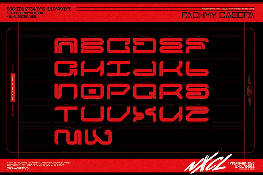 未来科幻赛博朋克海报街头服饰徽标设计y2k装饰英文字体安装包 NCL Megrabs Font Family – Industrial Brutalism 设计素材 第13张-素材湾丨精选海外优质设计素材资源 未来科幻赛博朋克海报街头服饰徽标设计y2k装饰英文字体安装包 NCL Megrabs Font Family – Industrial Brutalism 设计素材 sucaiwan.com