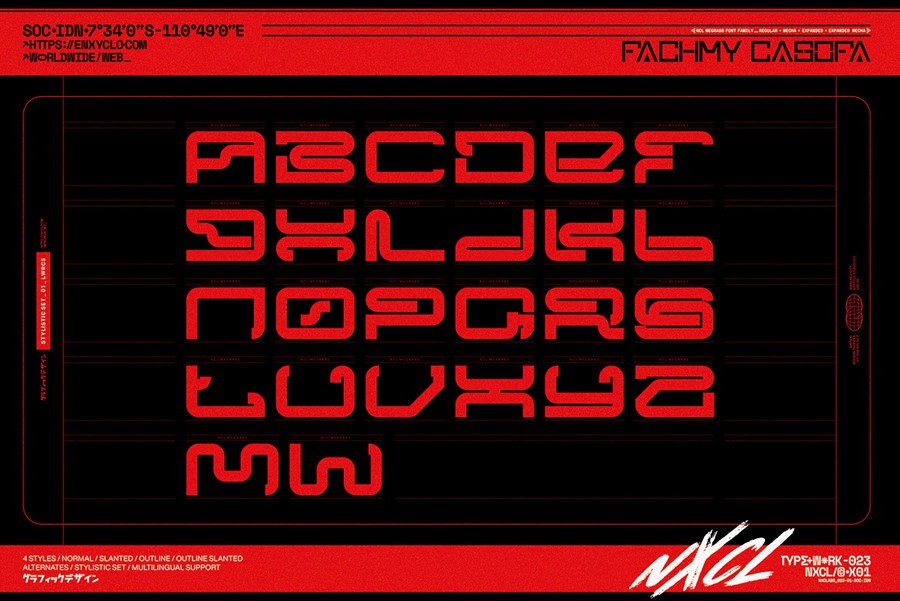 未来科幻赛博朋克海报街头服饰徽标设计y2k装饰英文字体安装包 NCL Megrabs Font Family – Industrial Brutalism 设计素材 第14张-素材湾丨精选海外优质设计素材资源 未来科幻赛博朋克海报街头服饰徽标设计y2k装饰英文字体安装包 NCL Megrabs Font Family – Industrial Brutalism 设计素材 sucaiwan.com