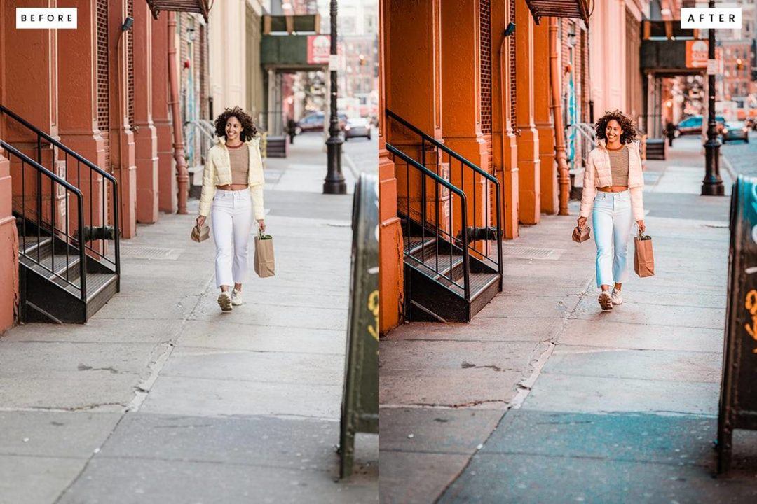 复古怀旧赛博朋克城市皮肤润饰婚礼摄影照片调色Lightroom预设 City Walk Lightroom Presets 插件预设 sucaiwan.com