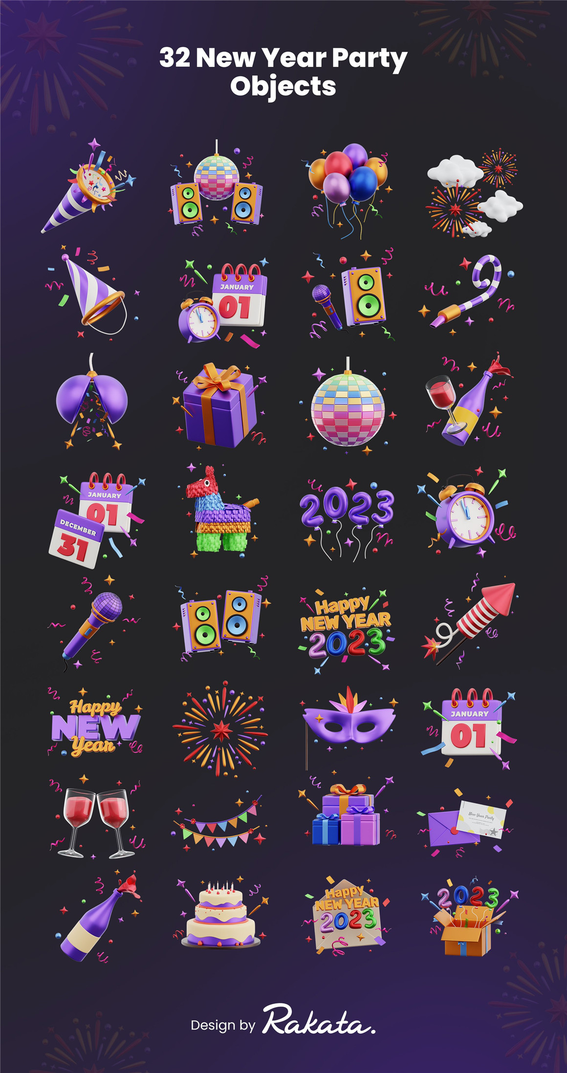 趣味卡通3D新年节日生日派对庆典插图插画PNG免抠图片+3D素材 New Year Party 3D Icons 图标素材 第7张-素材湾丨精选海外优质设计素材资源 趣味卡通3D新年节日生日派对庆典插图插画PNG免抠图片+3D素材 New Year Party 3D Icons 图标素材 sucaiwan.com