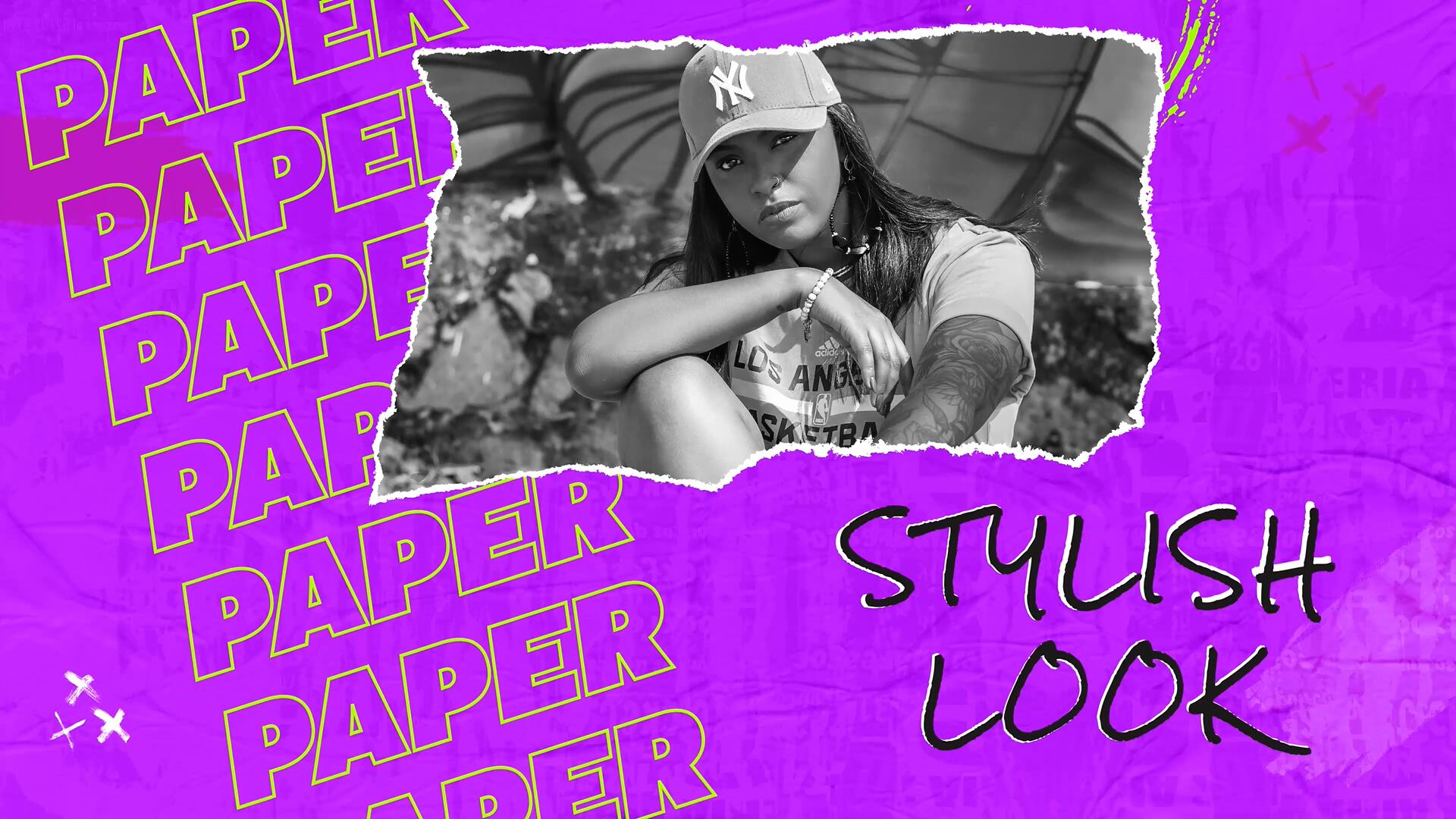 AE/PR模板：创意拼贴艺术褶皱纸定格动画品牌设计开场片头短片 , sucaiwan.com