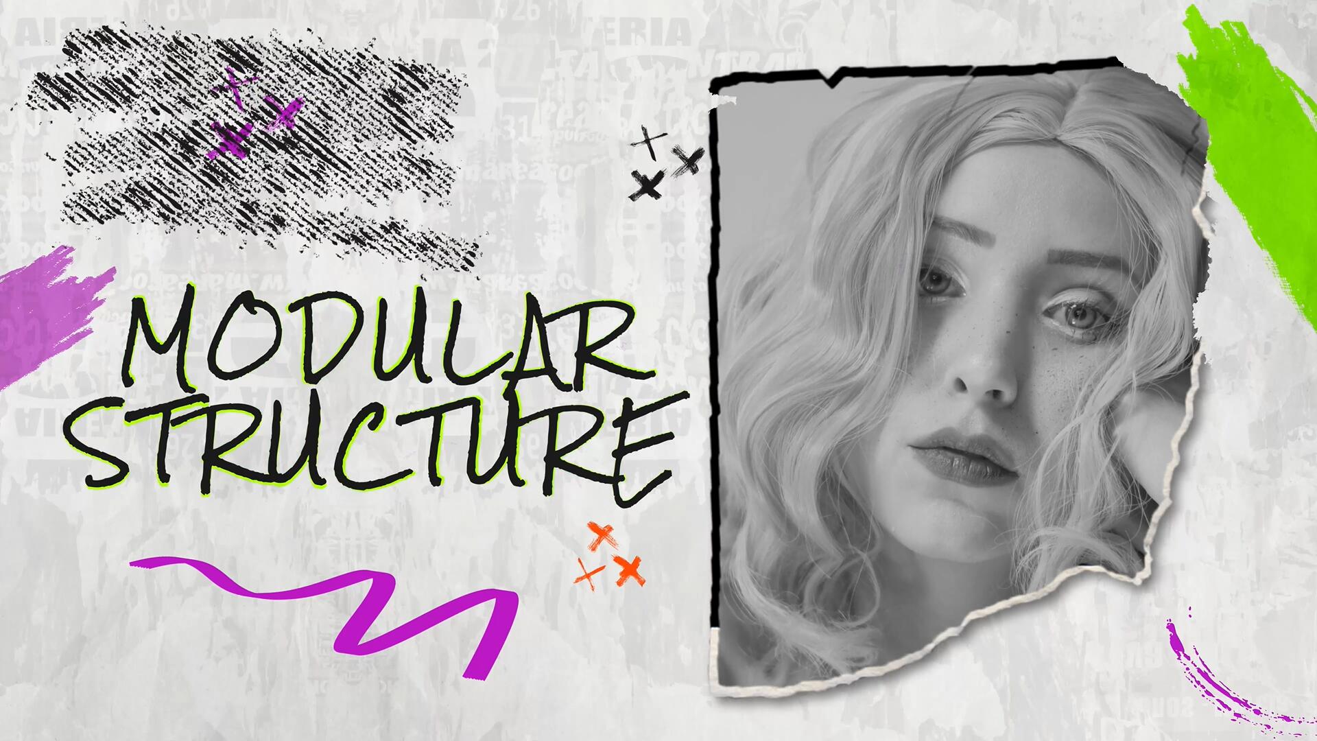 AE/PR模板：创意拼贴艺术褶皱纸定格动画品牌设计开场片头短片 , sucaiwan.com