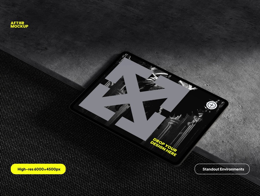 5款工业黑化风苹果iPad平板电脑演示效果图Ps展示贴图样机模板素材 Mikaila iPad Mockups 样机素材 第6张-素材湾丨精选海外优质设计素材资源 5款工业黑化风苹果iPad平板电脑演示效果图Ps展示贴图样机模板素材 Mikaila iPad Mockups 样机素材 sucaiwan.com