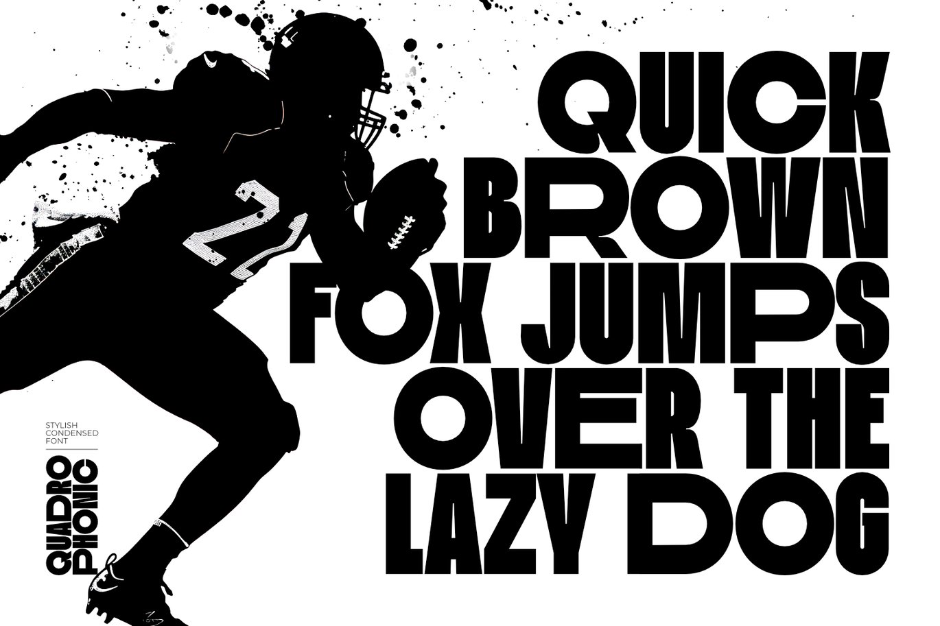 时尚品牌杂志海报标题服装设计无衬线英文字体安装包 Quadrophonic – Stylish Condensed Font 设计素材 sucaiwan.com