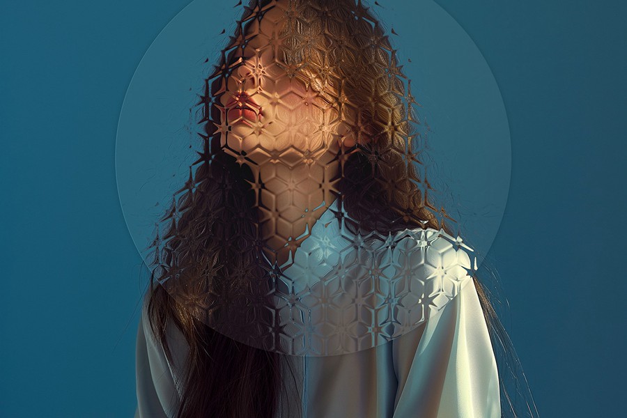 20款高级视觉错位冲击压花长虹磨砂玻璃扭曲ps样机特效滤镜模板 Refraction & Distortion Glass Effect 插件预设 sucaiwan.com