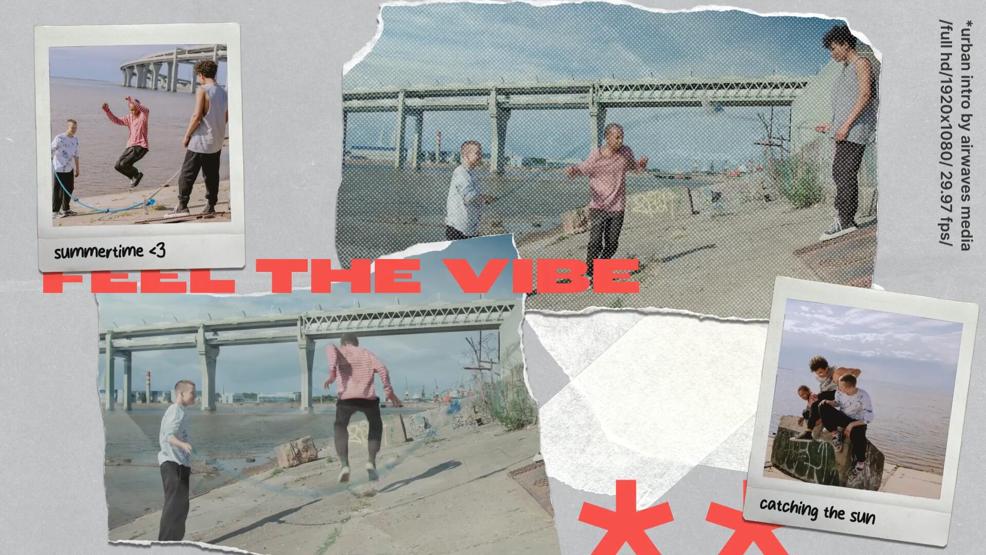 PR模板：复古垃圾摇滚撕纸拼贴纸张打孔转场过渡VLOG片头动画模板 , sucaiwan.com