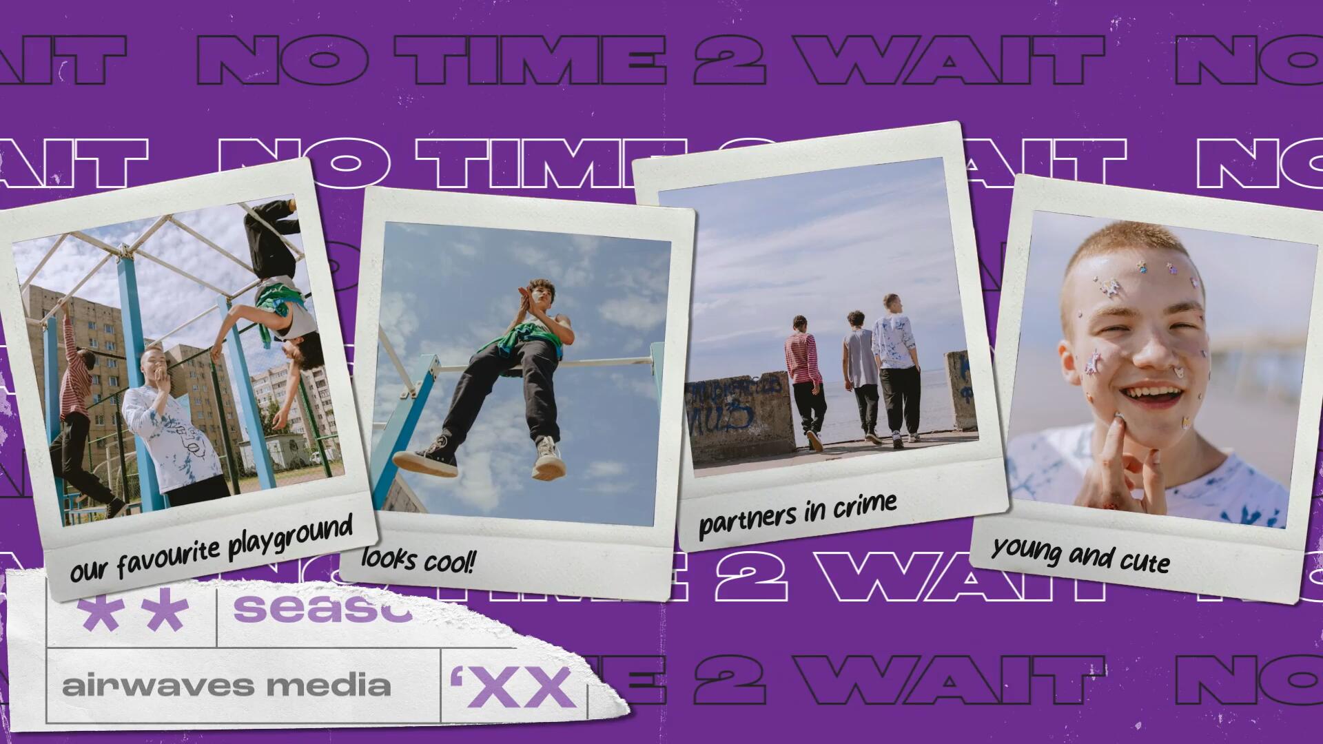 PR模板：复古垃圾摇滚撕纸拼贴纸张打孔转场过渡VLOG片头动画模板 , sucaiwan.com