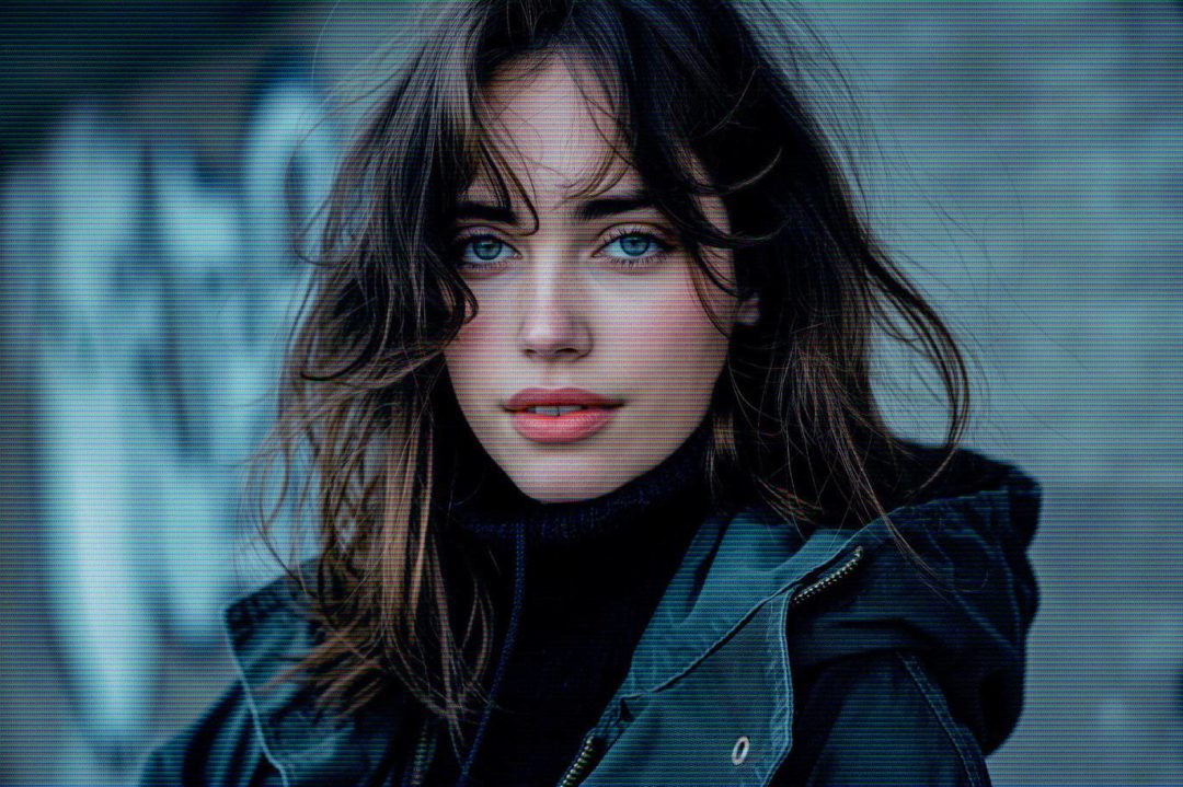 电影美学crt模拟条纹效果照片人像ps修图特效样机模板素材 Cinematic Film Photo Effect 插件预设 sucaiwan.com