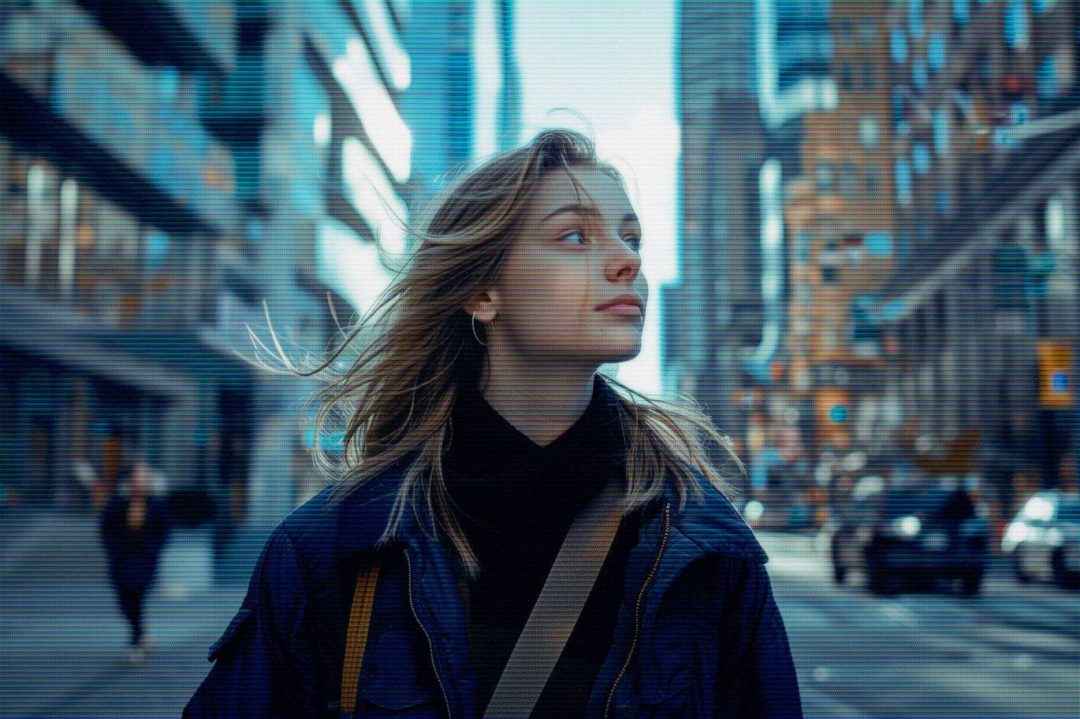 电影美学crt模拟条纹效果照片人像ps修图特效样机模板素材 Cinematic Film Photo Effect 插件预设 sucaiwan.com