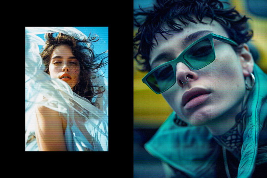 电影美学crt模拟条纹效果照片人像ps修图特效样机模板素材 Cinematic Film Photo Effect 插件预设 sucaiwan.com