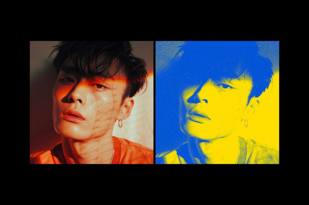 迷幻双色调颗粒纹理照片效果ps特效滤镜插件样机模板素材 Color Grainy Photo Effect 插件预设 sucaiwan.com