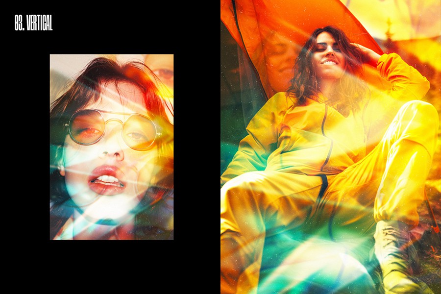 12款复古漏光棱镜反射照片海报邀请函设计PSD分层源文件模板素材 Retro Prism Photo Effects Collection 插件预设 第13张-素材湾丨精选海外优质设计素材资源 12款复古漏光棱镜反射照片海报邀请函设计PSD分层源文件模板素材 Retro Prism Photo Effects Collection 插件预设 sucaiwan.com