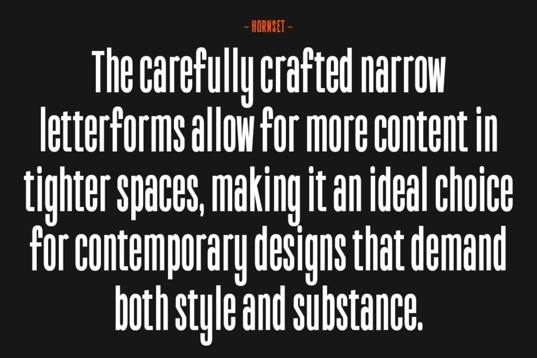 现代极简品牌海报商标设计无衬线英文字体安装包 Hornset – Condensed Sans Serif 设计素材 第7张-素材湾丨精选海外优质设计素材资源 现代极简品牌海报商标设计无衬线英文字体安装包 Hornset – Condensed Sans Serif 设计素材 sucaiwan.com