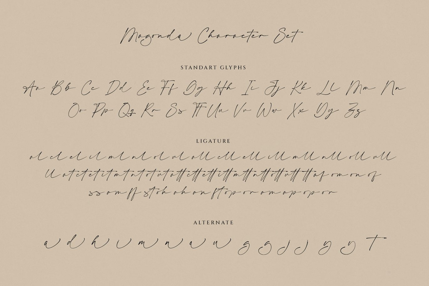 英文字体:复古自然流畅优雅婚礼浪漫请柬排版标题手写字体 Magonda Casual Script Font , 第9张-素材湾丨精选海外优质设计素材资源 英文字体:复古自然流畅优雅婚礼浪漫请柬排版标题手写字体 Magonda Casual Script Font , sucaiwan.com