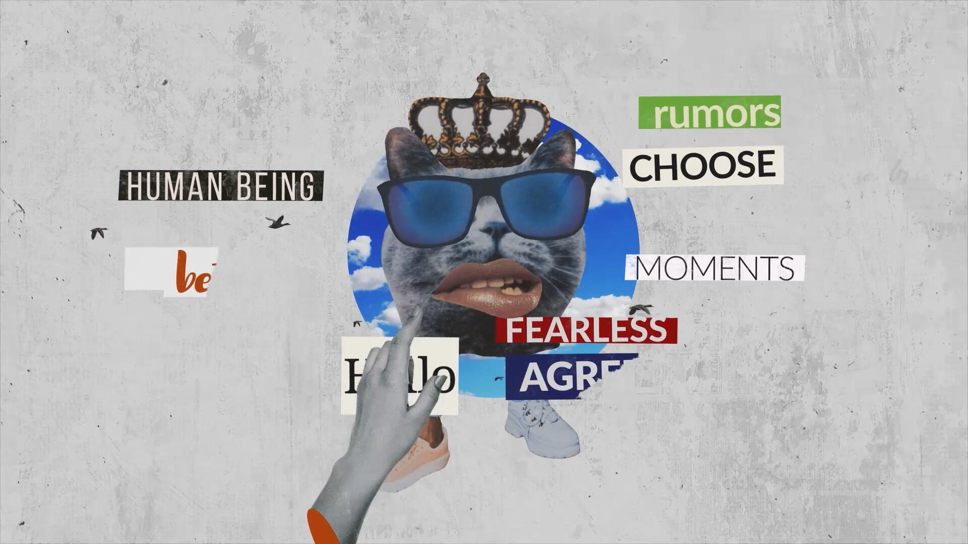 AE模板：复古波普风格拼贴艺术风格人物介绍定格动画开场片头 , sucaiwan.com