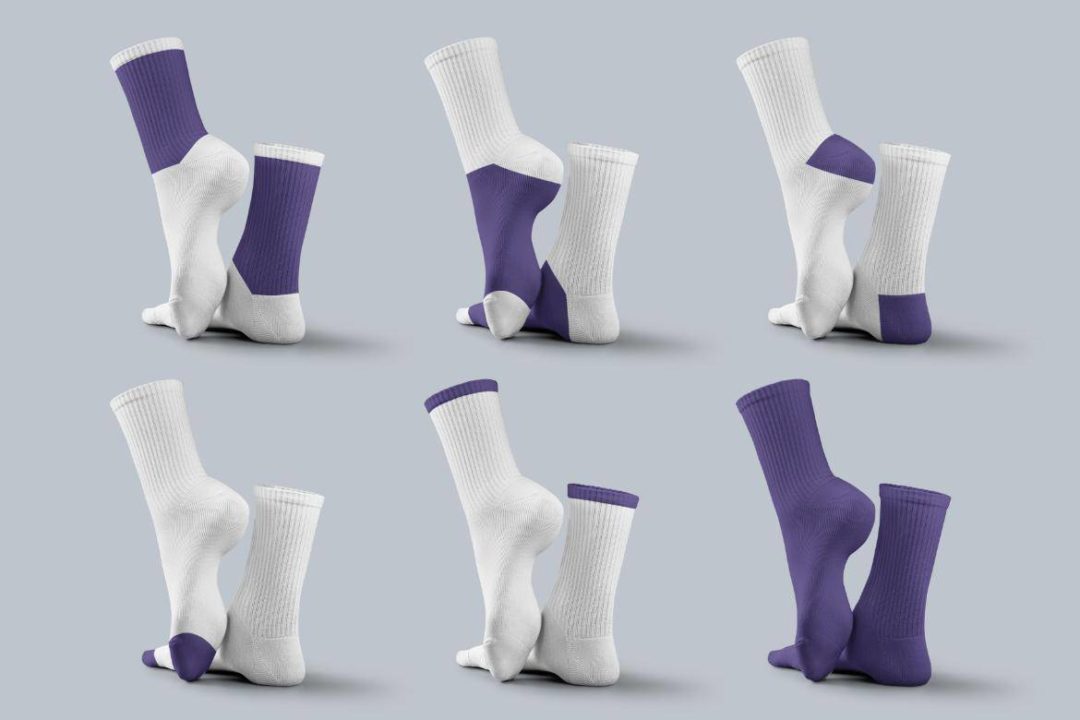 10款时尚长筒袜子高筒袜印花logo图案设计展示效果图ps贴图样机模板 10 Mockups High Socks in the 3D Style 样机素材 第3张-素材湾丨精选海外优质设计素材资源 10款时尚长筒袜子高筒袜印花logo图案设计展示效果图ps贴图样机模板 10 Mockups High Socks in the 3D Style 样机素材 sucaiwan.com