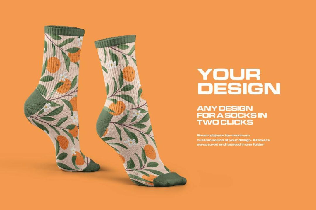 10款时尚长筒袜子高筒袜印花logo图案设计展示效果图ps贴图样机模板 10 Mockups High Socks in the 3D Style 样机素材 第4张-素材湾丨精选海外优质设计素材资源 10款时尚长筒袜子高筒袜印花logo图案设计展示效果图ps贴图样机模板 10 Mockups High Socks in the 3D Style 样机素材 sucaiwan.com