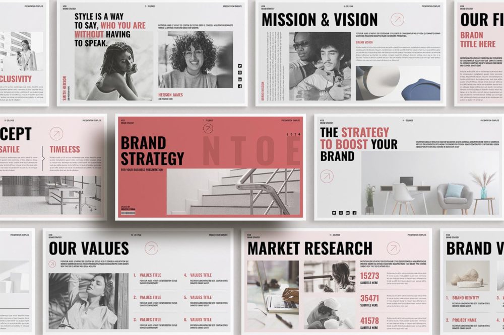 现代简约品牌营销策划提案简报设计ppt模版 Brand Strategy PowerPoint Presentation Template 幻灯图表 第1张-素材湾丨精选海外优质设计素材资源 现代简约品牌营销策划提案简报设计ppt模版 Brand Strategy PowerPoint Presentation Template 幻灯图表 sucaiwan.com