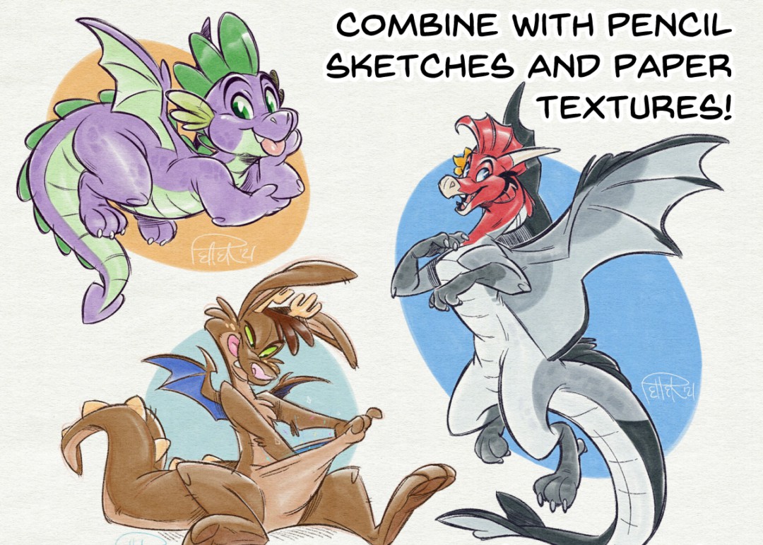 逼真马克笔线条数字艺术绘画procreate笔刷画笔素材 Sketch Markers for Procreate 笔刷资源 sucaiwan.com