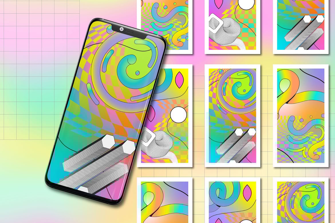 5款后现代趣味活力复古涂鸦渐变弥散光几何抽象艺术AI矢量PNG图形插画设计套装 Post Modern Geometric Shape Elements 图片素材 第3张-素材湾丨精选海外优质设计素材资源 5款后现代趣味活力复古涂鸦渐变弥散光几何抽象艺术AI矢量PNG图形插画设计套装 Post Modern Geometric Shape Elements 图片素材 sucaiwan.com