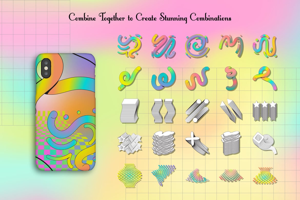 5款后现代趣味活力复古涂鸦渐变弥散光几何抽象艺术AI矢量PNG图形插画设计套装 Post Modern Geometric Shape Elements 图片素材 第9张-素材湾丨精选海外优质设计素材资源 5款后现代趣味活力复古涂鸦渐变弥散光几何抽象艺术AI矢量PNG图形插画设计套装 Post Modern Geometric Shape Elements 图片素材 sucaiwan.com