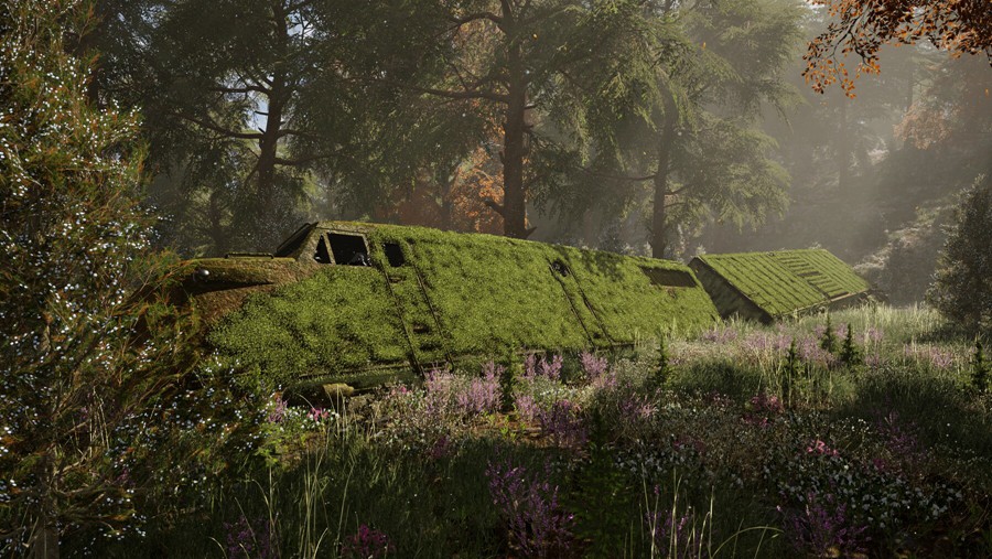 Artstation UE5破旧废弃火车场景植物树木自然环境制作视频教程 中文字幕 Unreal Complete Scene – Abandoned Train 样机素材 第6张-素材湾丨精选海外优质设计素材资源 Artstation UE5破旧废弃火车场景植物树木自然环境制作视频教程 中文字幕 Unreal Complete Scene – Abandoned Train 样机素材 sucaiwan.com