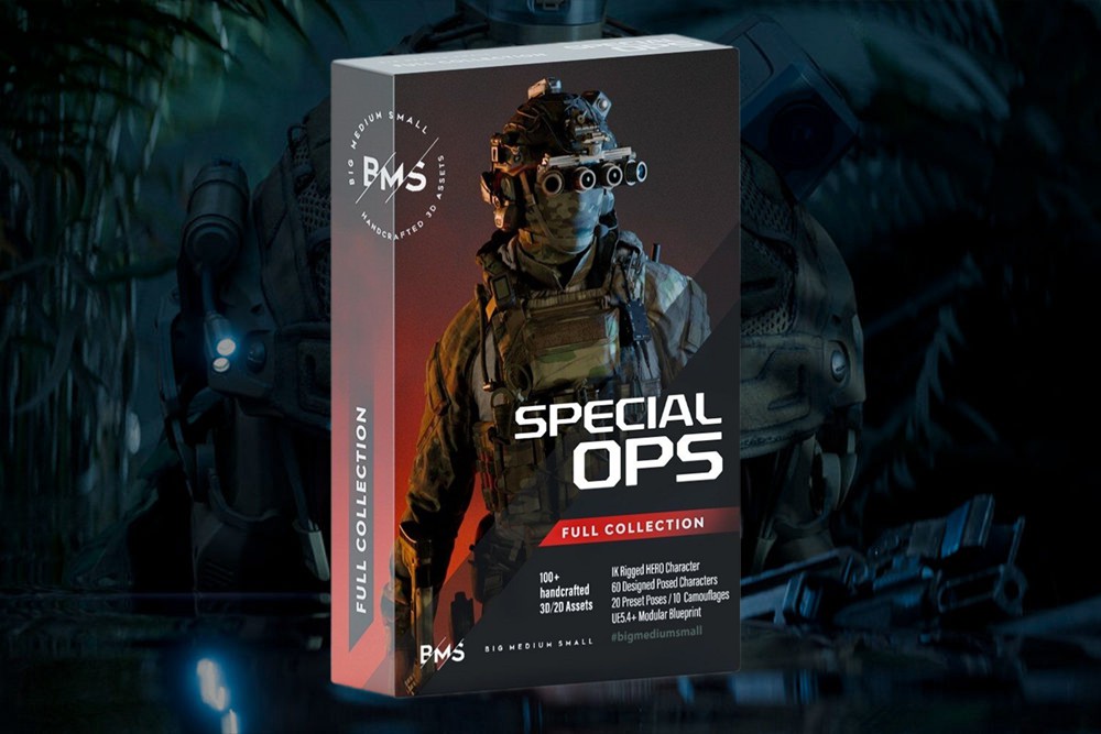 BMS特种部队士兵人物头盔衣服装备角色动作绑定3D模型FBX/OBJ/UE格式设计素材 BIG MEDIUM SMALL – Special Ops 样机素材 第1张-素材湾丨精选海外优质设计素材资源 BMS特种部队士兵人物头盔衣服装备角色动作绑定3D模型FBX/OBJ/UE格式设计素材 BIG MEDIUM SMALL – Special Ops 样机素材 sucaiwan.com