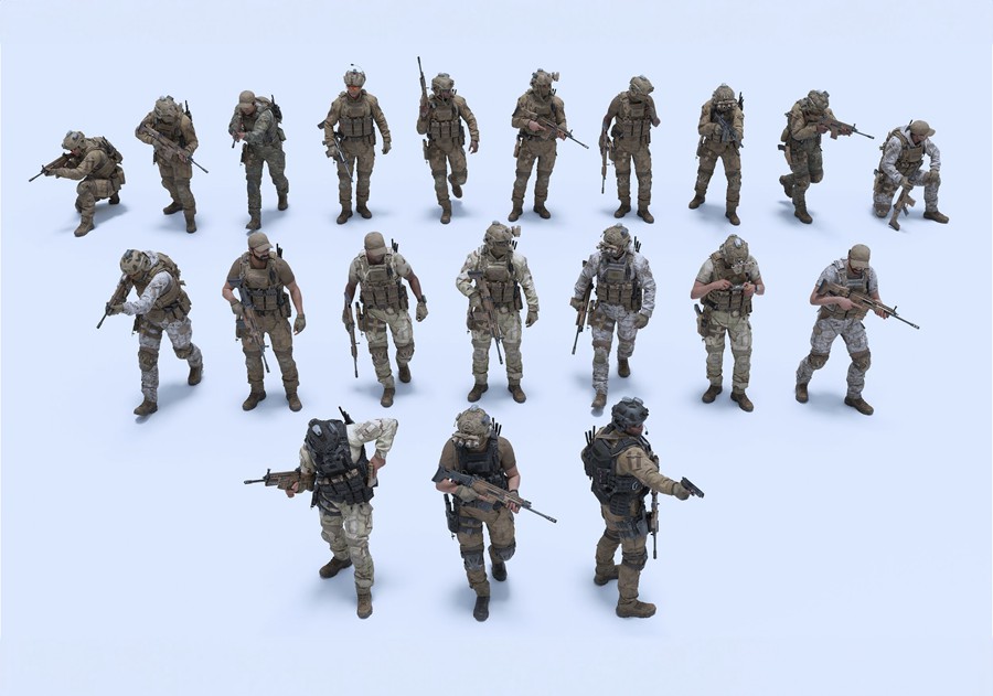 BMS特种部队士兵人物头盔衣服装备角色动作绑定3D模型FBX/OBJ/UE格式设计素材 BIG MEDIUM SMALL – Special Ops 样机素材 第5张-素材湾丨精选海外优质设计素材资源 BMS特种部队士兵人物头盔衣服装备角色动作绑定3D模型FBX/OBJ/UE格式设计素材 BIG MEDIUM SMALL – Special Ops 样机素材 sucaiwan.com