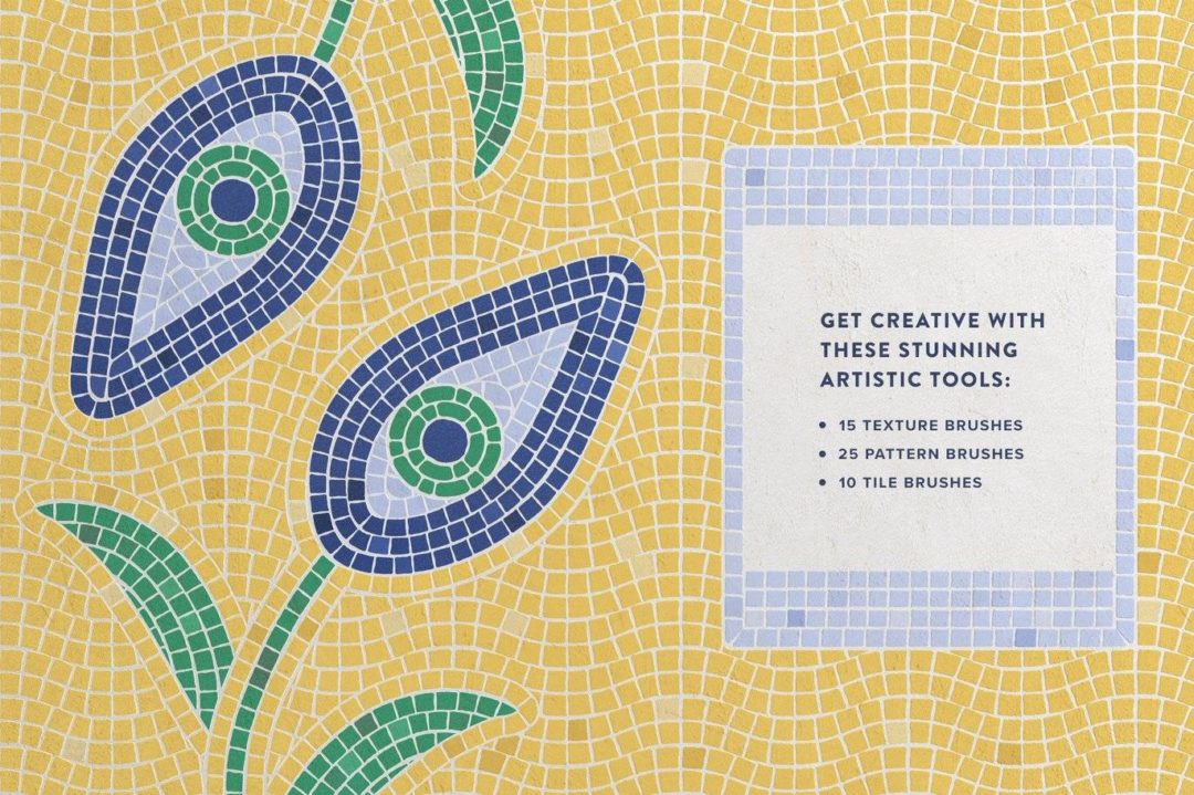 复古老式马赛克瓷砖图案Ai矢量笔刷设计素材 Mosaic Tile Illustrator Brushes 笔刷资源 第6张-素材湾丨精选海外优质设计素材资源 复古老式马赛克瓷砖图案Ai矢量笔刷设计素材 Mosaic Tile Illustrator Brushes 笔刷资源 sucaiwan.com