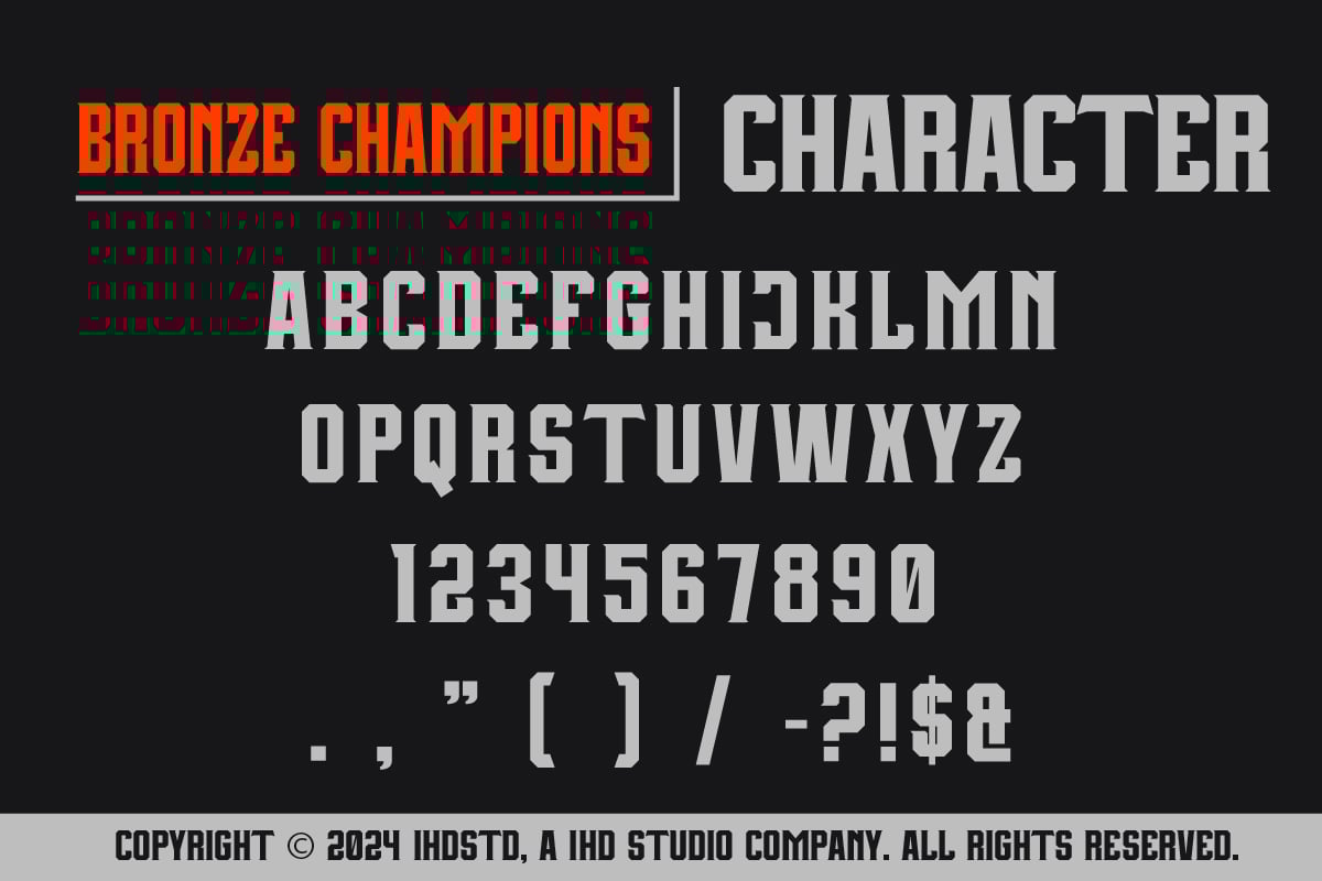 时尚未来派海报贴纸邀请函徽标设计衬线英文字体安装包 Bronze Champions Futuristic Display Font 设计素材 sucaiwan.com