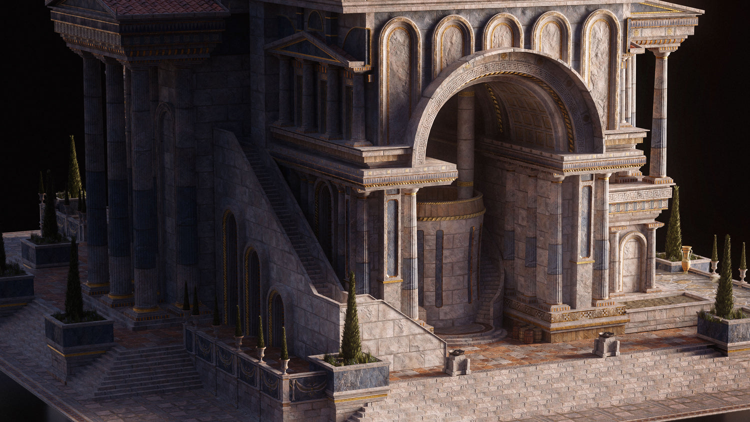 雄伟古典亚特兰蒂斯风格宫殿剧院寺庙码头模型Blender格式素材 KitBash3D – Atlantis 样机素材 第10张-素材湾丨精选海外优质设计素材资源 雄伟古典亚特兰蒂斯风格宫殿剧院寺庙码头模型Blender格式素材 KitBash3D – Atlantis 样机素材 sucaiwan.com