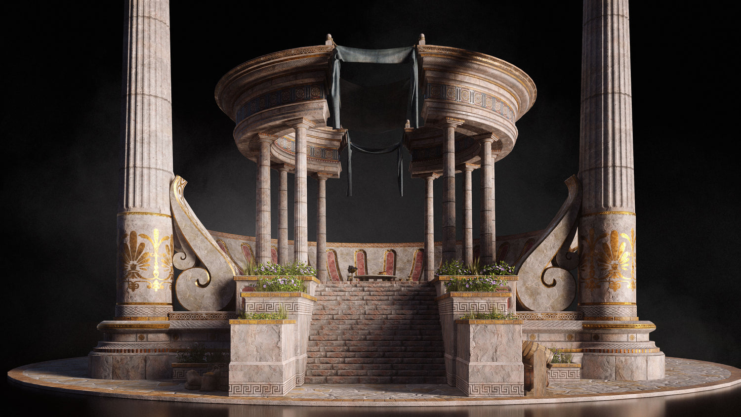 雄伟古典亚特兰蒂斯风格宫殿剧院寺庙码头模型Blender格式素材 KitBash3D – Atlantis 样机素材 第11张-素材湾丨精选海外优质设计素材资源 雄伟古典亚特兰蒂斯风格宫殿剧院寺庙码头模型Blender格式素材 KitBash3D – Atlantis 样机素材 sucaiwan.com