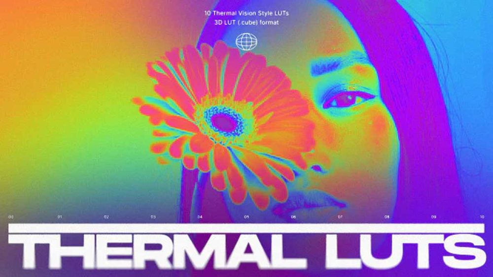 10款新潮热感应热成像视频调色LUT预设包 Thermal Vision LUTs , sucaiwan.com