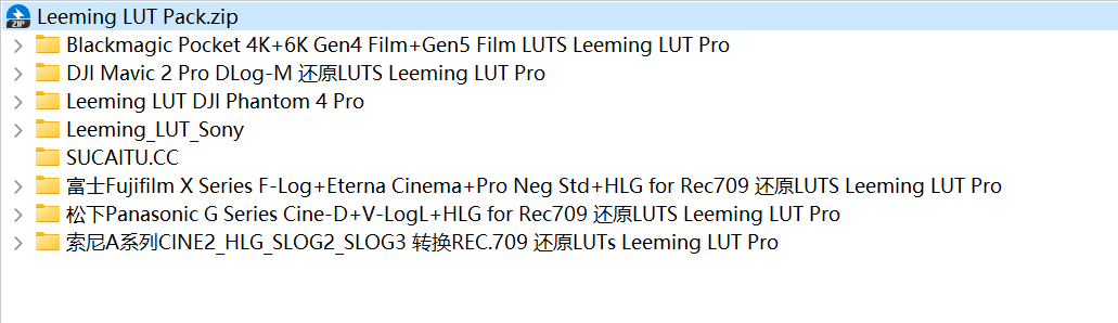索尼松下富士大疆灰片LOG色彩校正还原LUT预设合集包 Leeming LUT Pack 插件预设 sucaiwan.com