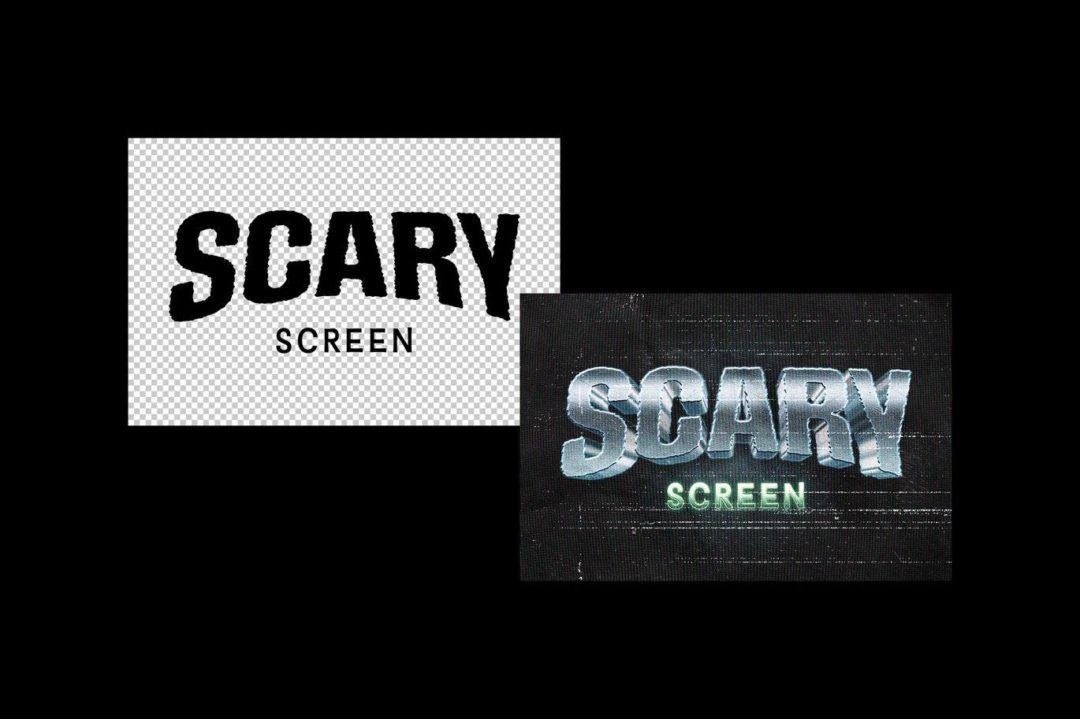 复古crt信号故障模拟3d立体金属质感标题logo设计ps特效样机模板素材 Scary Screen 3D Text Effect 插件预设 第2张-素材湾丨精选海外优质设计素材资源 复古crt信号故障模拟3d立体金属质感标题logo设计ps特效样机模板素材 Scary Screen 3D Text Effect 插件预设 sucaiwan.com