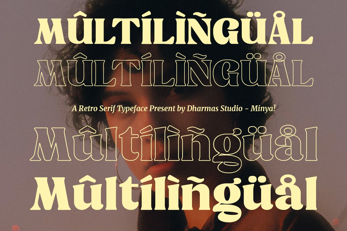 英文字体：优雅复古美学英文杂志海报衬线字体 Minya – Retro Font 设计素材 sucaiwan.com