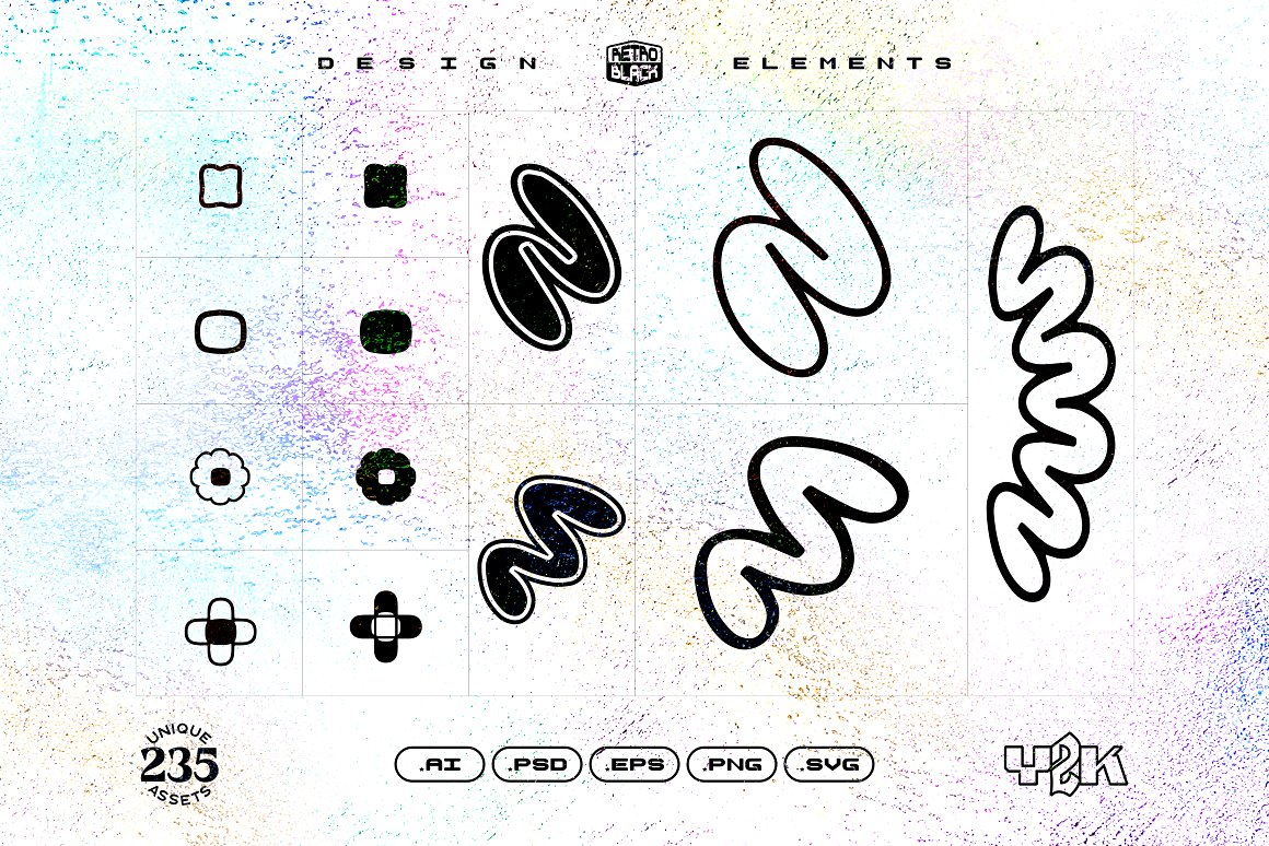 235款复古嘻哈Y2K酸性千禧风格赛博朋克矢量图形图标抽象表情包插画设计套装 235 Y2K Shapes, Icons and Elements 图片素材 第8张-素材湾丨精选海外优质设计素材资源 235款复古嘻哈Y2K酸性千禧风格赛博朋克矢量图形图标抽象表情包插画设计套装 235 Y2K Shapes, Icons and Elements 图片素材 sucaiwan.com
