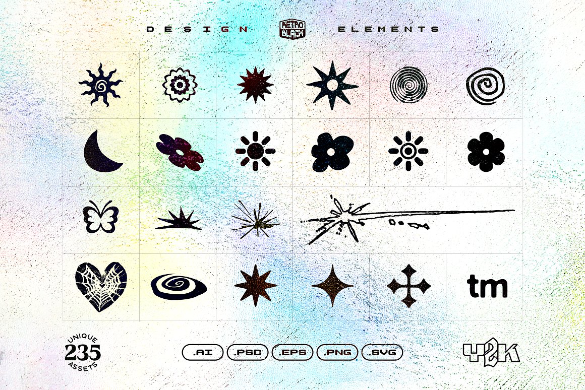 235款复古嘻哈Y2K酸性千禧风格赛博朋克矢量图形图标抽象表情包插画设计套装 235 Y2K Shapes, Icons and Elements 图片素材 第12张-素材湾丨精选海外优质设计素材资源 235款复古嘻哈Y2K酸性千禧风格赛博朋克矢量图形图标抽象表情包插画设计套装 235 Y2K Shapes, Icons and Elements 图片素材 sucaiwan.com