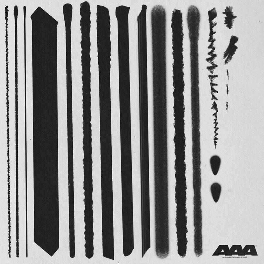 20款真实铅笔圆珠笔喷漆油漆海绵记号笔马克笔标记涂鸦手绘PS笔刷套装 Mixed Media Brush Kit 笔刷资源 sucaiwan.com