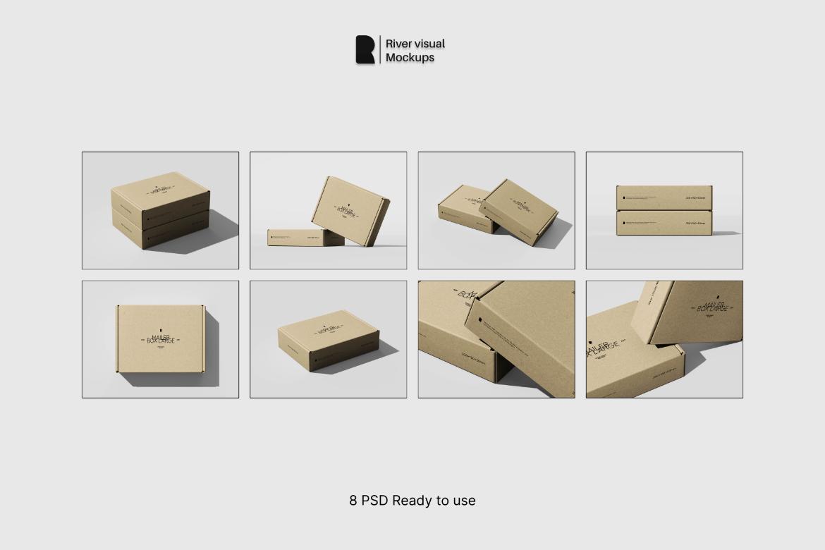 8款逼真产品快递包装纸盒设计展示效果图Ps贴图样机模板素材 Mailer Box Large Size Packaging Mockup 样机素材 第10张-素材湾丨精选海外优质设计素材资源 8款逼真产品快递包装纸盒设计展示效果图Ps贴图样机模板素材 Mailer Box Large Size Packaging Mockup 样机素材 sucaiwan.com