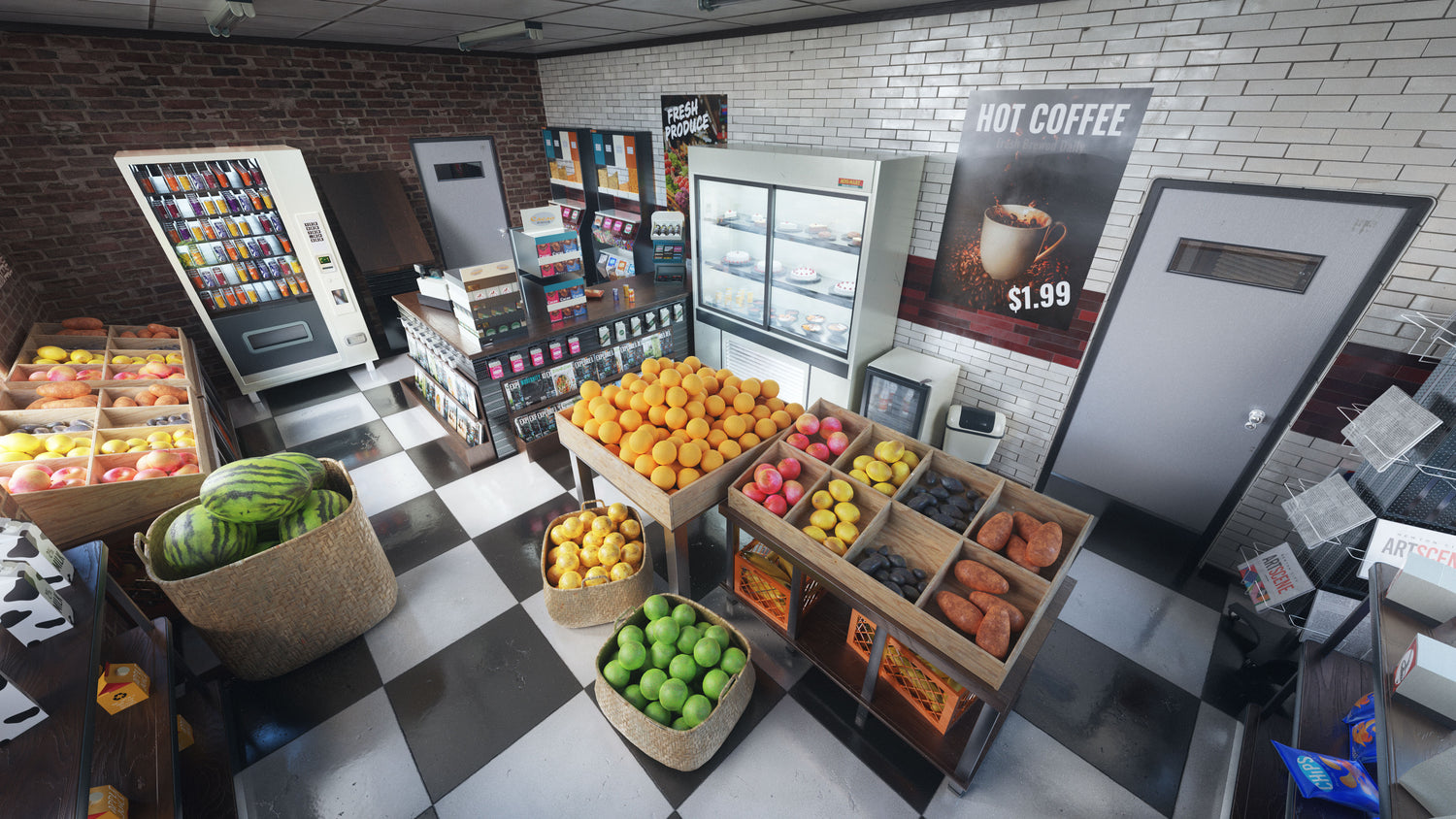 Blender复古咖啡馆面包店杂货店饰品店内饰3D模型 KitBash3D – Neighborhood Shops 样机素材 第7张-素材湾丨精选海外优质设计素材资源 Blender复古咖啡馆面包店杂货店饰品店内饰3D模型 KitBash3D – Neighborhood Shops 样机素材 sucaiwan.com