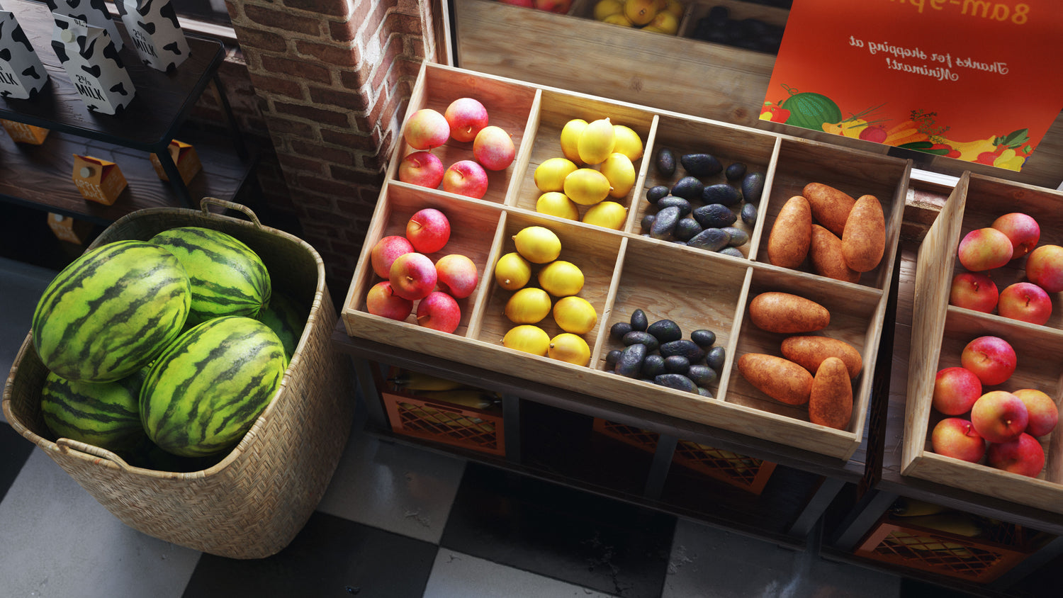 Blender复古咖啡馆面包店杂货店饰品店内饰3D模型 KitBash3D – Neighborhood Shops 样机素材 第8张-素材湾丨精选海外优质设计素材资源 Blender复古咖啡馆面包店杂货店饰品店内饰3D模型 KitBash3D – Neighborhood Shops 样机素材 sucaiwan.com